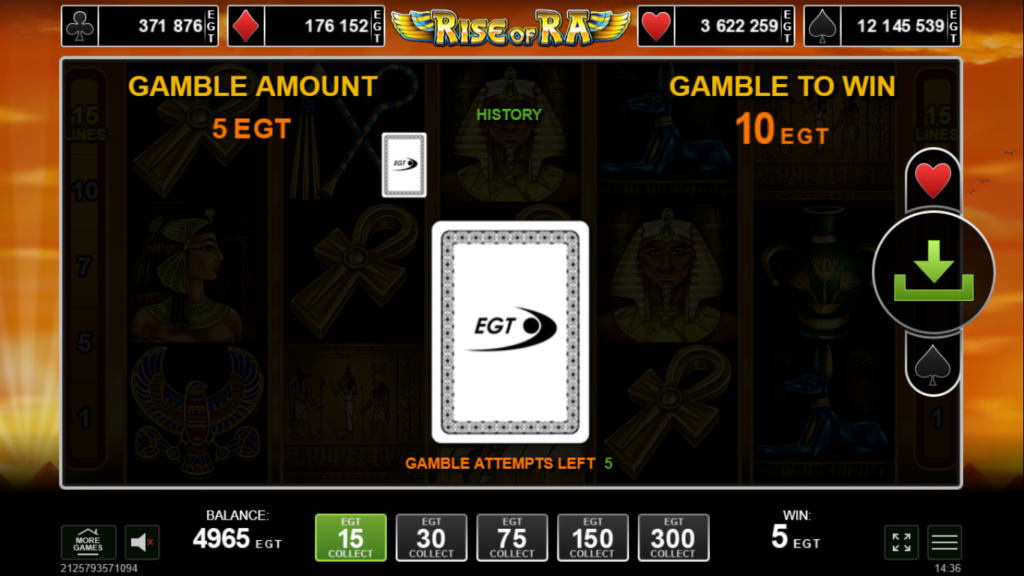 Rise of Ra Gamble feature