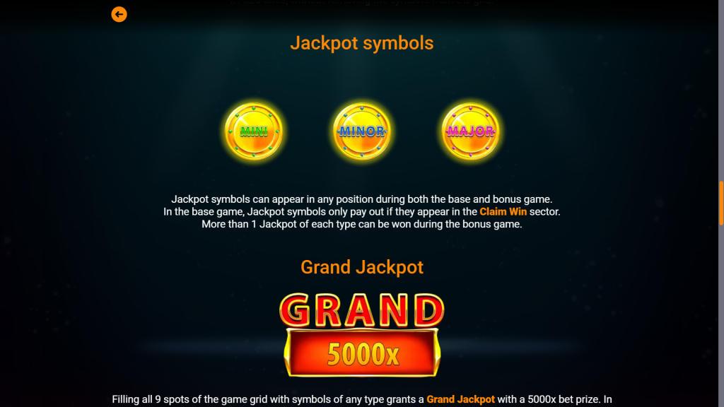 CoinSpin Fever Slot Jackpot Symbols