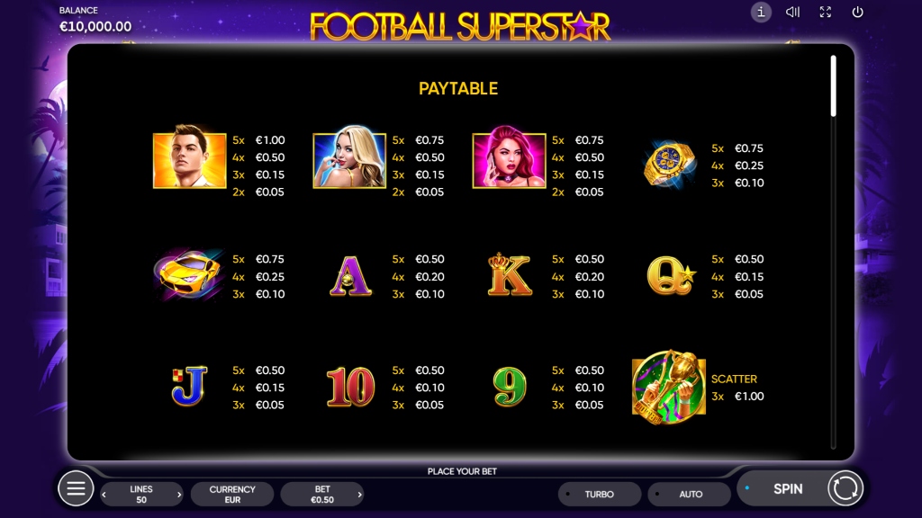Football Superstar Symbols