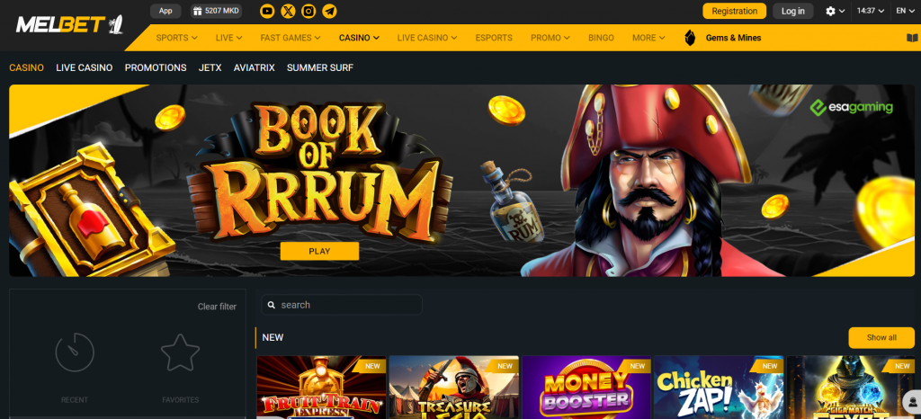 Melbet Casino Website